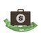 Bill green suitcase money financial item design