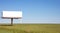 Billboard blank on a highway for advertisement, spring sunny day