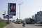 Billboard with the image of the current president of Ukraine Petro Poroshenko opposed by Russian President Vladimir Putin