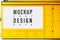 Billboard mockup for advertising on the yellow lockbox. Blank mock up of street poster billboard for your text message or