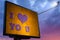 Billboard at sunset with a message I love you