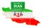 Billboard Welcome to Iran on Iranian map, 3D rendering