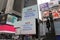 Billboards expressing gratitude to healthcare workers in time of the COVID-19 pandemic, Times Square, New York, NY, USA