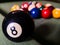 Billiard ball numbered eight or 8 ball have superstitious perceivement. Supernatural or superstition in western countries.