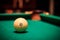 Billiard ball on the pool table