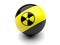 Billiard ball with radiation signs