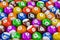 Billiard balls colorful background