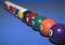 Billiard Balls In Line