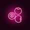 billiard balls neon icon. Elements of web set. Simple icon for websites, web design, mobile app, info graphics