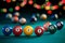 Billiard balls with numbers New Year