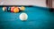 Billiard in a bar, quitting time