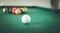 Billiard in a bar, quitting time