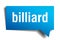Billiard blue 3d speech bubble