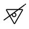 Billiard cues and triangle line icon. Billiard cues and triangle Linear outline icon