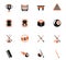 Billiard icon set