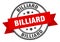 billiard label. billiard round band sign.