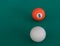 Billiard table with a selection of balls. Game. Snooker, billiards.