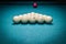Billiards Arranging Snooker old Balls In Triangle