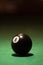 Billiards eight ball.