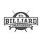 Billiards emblem label and designed elements