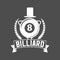 Billiards emblems labels and designed elements