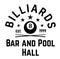 Billiards label illustration