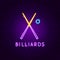 Billiards Neon Label