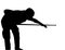 Billiards player silhouette