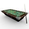 Billiards pooltable with balls,chalk and cuestick