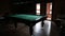 Billiards table and balls