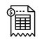 Billing invoice Line Style vector icon which can easily modify or edit