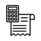 Billing Line Style vector icon which can easily modify or edit