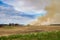 Billowing smoke from an agricultural fire