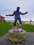 The Billy Fury sculpture can be seen overlooking the River Mersey,
