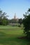 Biltmore Hotel tower rising above Biltmore Golf Course in Coral Gables, Florida.