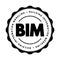 BIM Building Information Modeling - digital representation of physical and functional characteristics of a facility, acronym text