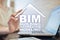 BIM - Building information modeling. Industrial and technology concept.