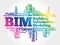 BIM - Building Information Modeling word cloud