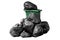 Bin bag garbage green, Bin,Trash, Garbage, Rubbish, Plastic Bags pile isolated on background white, 3R