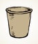 Bin for cleaning. Vector drawing