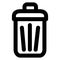 Bin, delete Bold Vector Icon which can be easily edited or modified