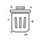 Bin dustbin full garbage recycle trash icon vector design