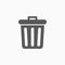 Bin icon, tank, bucket, dustbin, barrel, keg, cask