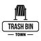 Bin trash town logo, simple black style