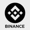 Binance BNB cryptocurrency exchange and blockchain currency black vector logo