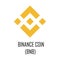 Binance coin BNB cryptocurrency logo and symbol