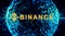 Binance is a finance exchange market. Crypto Currency background concept.
