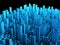 Binary abstract city, 3d tech background