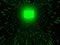 Binary Code 3D Tunnel. Green Abstract technology binary code background. Digital binary Room data secure Concept