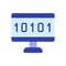 Binary code cyber attack icon. Simple color vector elements of hacks icons for ui and ux, website or mobile application